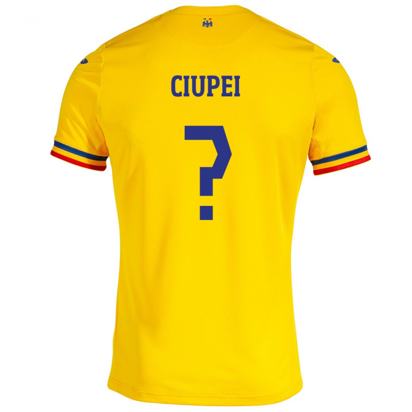 Kinder Rumänische Paul Ciupei #0 Gelb Heimtrikot Trikot 24-26 T-Shirt Österreich