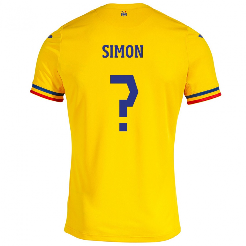 Kinder Rumänische Mate Simon #0 Gelb Heimtrikot Trikot 24-26 T-Shirt Österreich