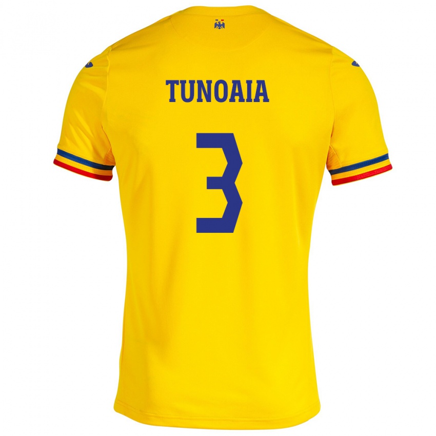 Kinder Rumänische Alexandra Tunoaia #3 Gelb Heimtrikot Trikot 24-26 T-Shirt Österreich