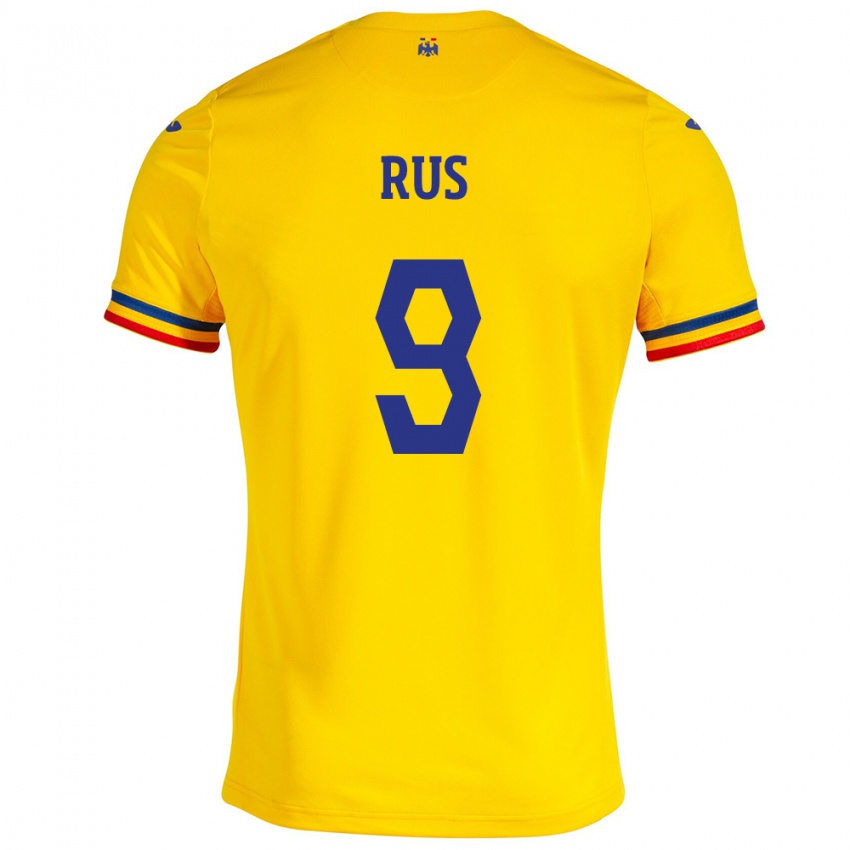 Kinder Rumänische Laura Rus #9 Gelb Heimtrikot Trikot 24-26 T-Shirt Österreich