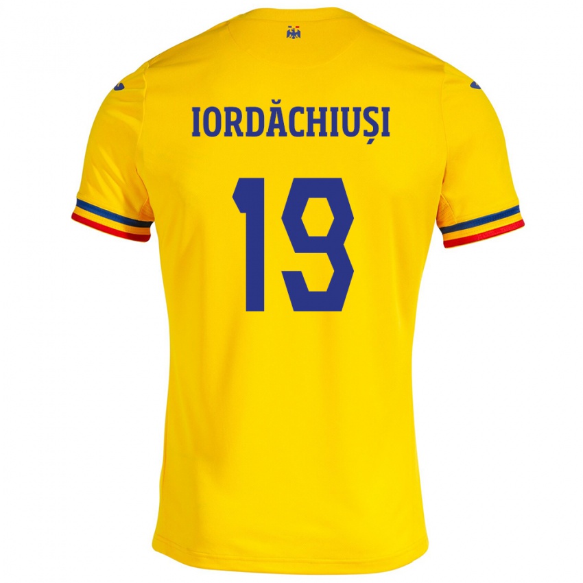 Kinder Rumänische Olga Iordăchiuși #19 Gelb Heimtrikot Trikot 24-26 T-Shirt Österreich