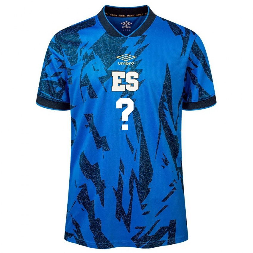 Kinder El Salvador Ihren Namen #0 Blau Heimtrikot Trikot 24-26 T-Shirt Österreich