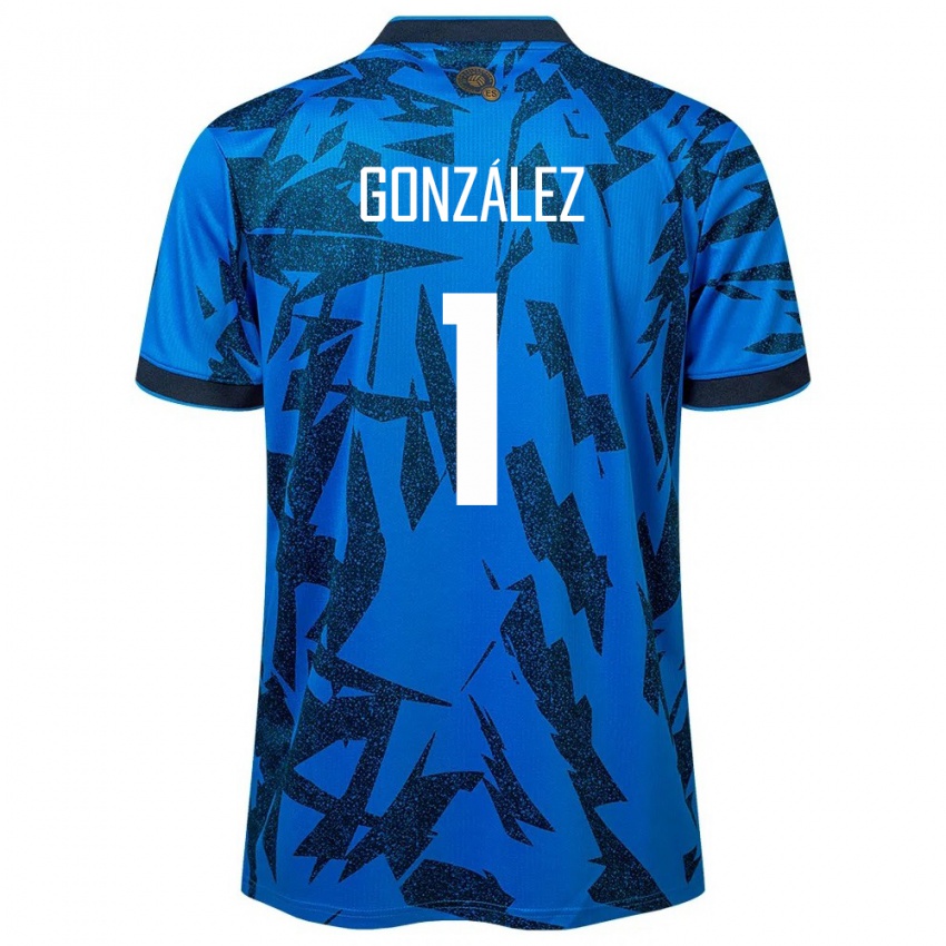 Kinder El Salvador Mario González #1 Blau Heimtrikot Trikot 24-26 T-Shirt Österreich