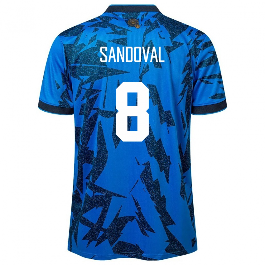 Kinder El Salvador Emerson Sandoval #8 Blau Heimtrikot Trikot 24-26 T-Shirt Österreich