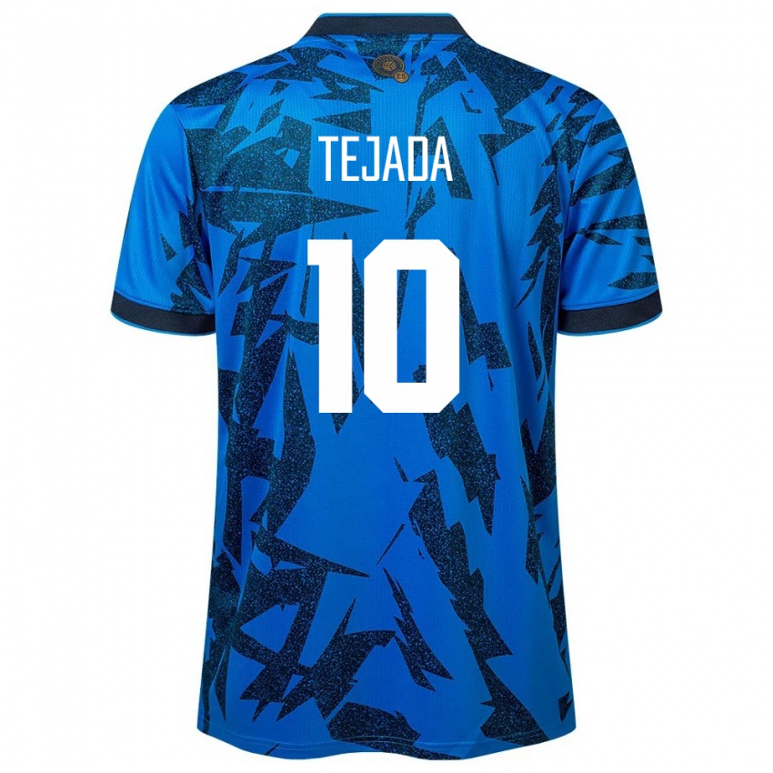 Kinder El Salvador Rafael Tejada #10 Blau Heimtrikot Trikot 24-26 T-Shirt Österreich