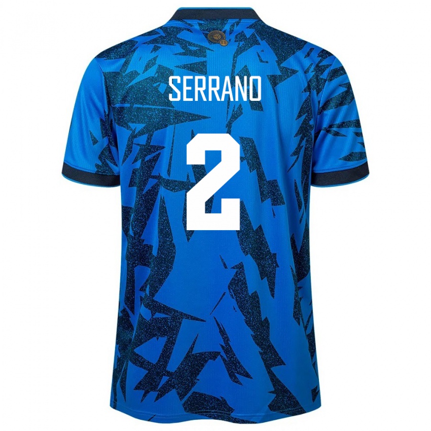 Kinder El Salvador Alejandro Serrano #2 Blau Heimtrikot Trikot 24-26 T-Shirt Österreich