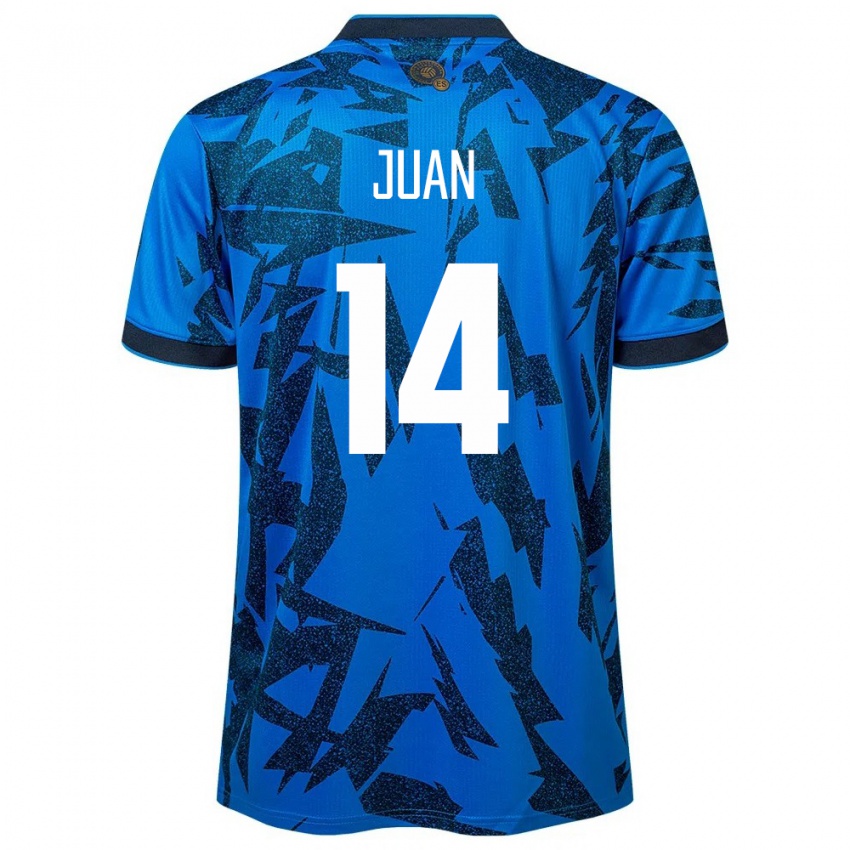 Kinder El Salvador Juan Sánchez #14 Blau Heimtrikot Trikot 24-26 T-Shirt Österreich