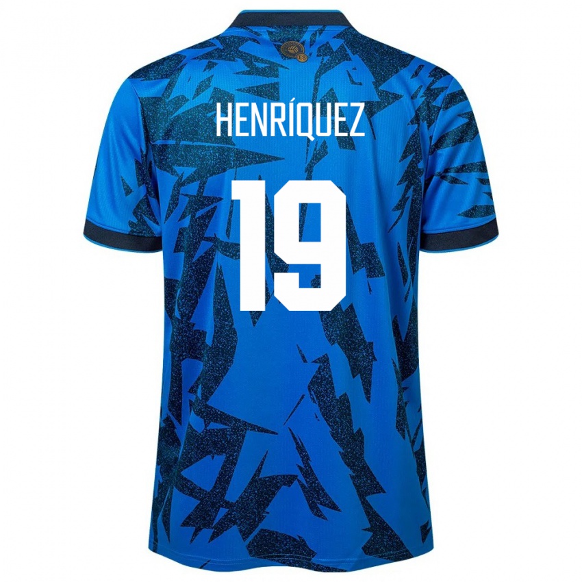 Kinder El Salvador Alejandro Henríquez #19 Blau Heimtrikot Trikot 24-26 T-Shirt Österreich