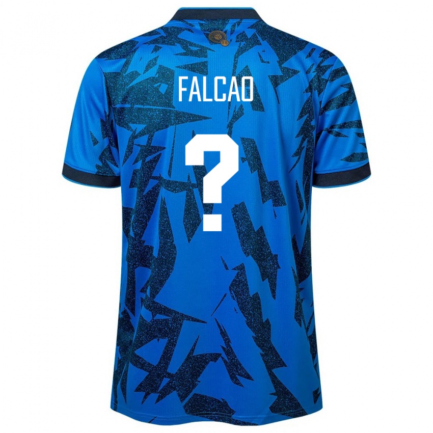 Kinder El Salvador Kiano Falcao #0 Blau Heimtrikot Trikot 24-26 T-Shirt Österreich