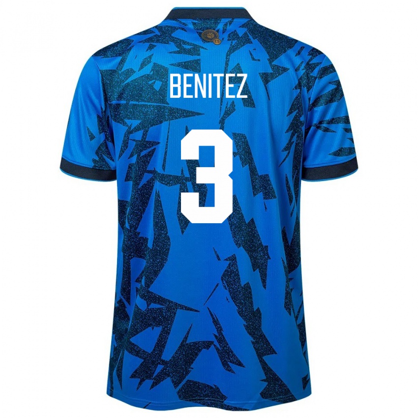 Kinder El Salvador Carolina Benitez #3 Blau Heimtrikot Trikot 24-26 T-Shirt Österreich