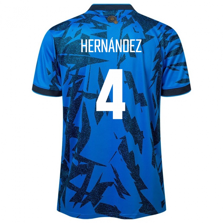 Kinder El Salvador Elaily Hernández #4 Blau Heimtrikot Trikot 24-26 T-Shirt Österreich