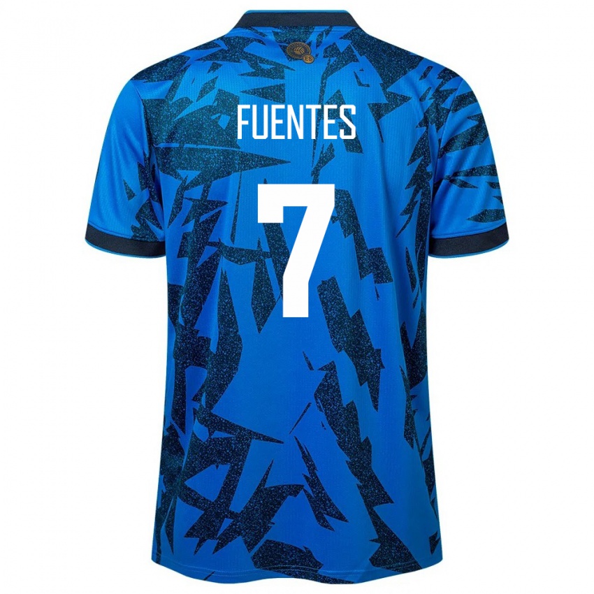 Kinder El Salvador Danielle Fuentes #7 Blau Heimtrikot Trikot 24-26 T-Shirt Österreich