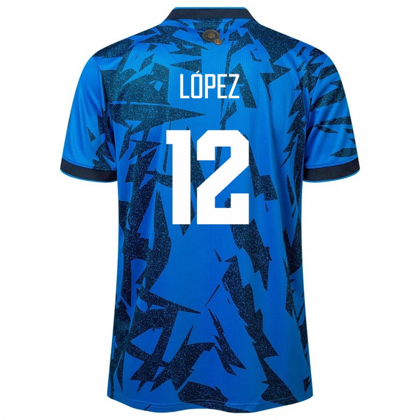 Kinder El Salvador Abigaíl López #12 Blau Heimtrikot Trikot 24-26 T-Shirt Österreich