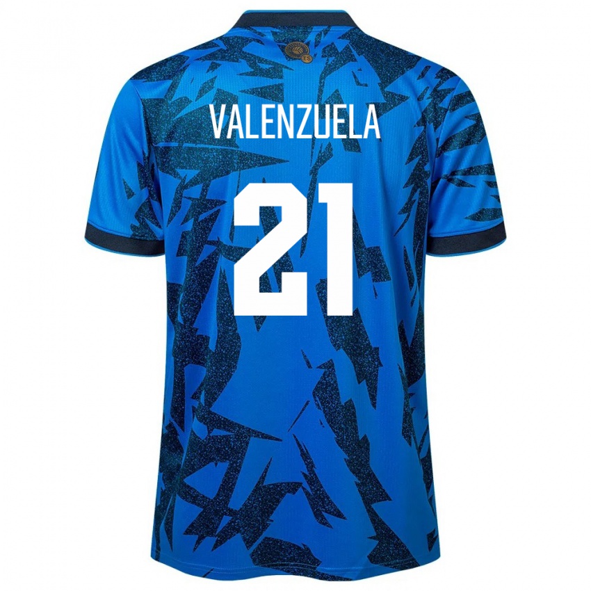 Kinder El Salvador Ana Valenzuela #21 Blau Heimtrikot Trikot 24-26 T-Shirt Österreich