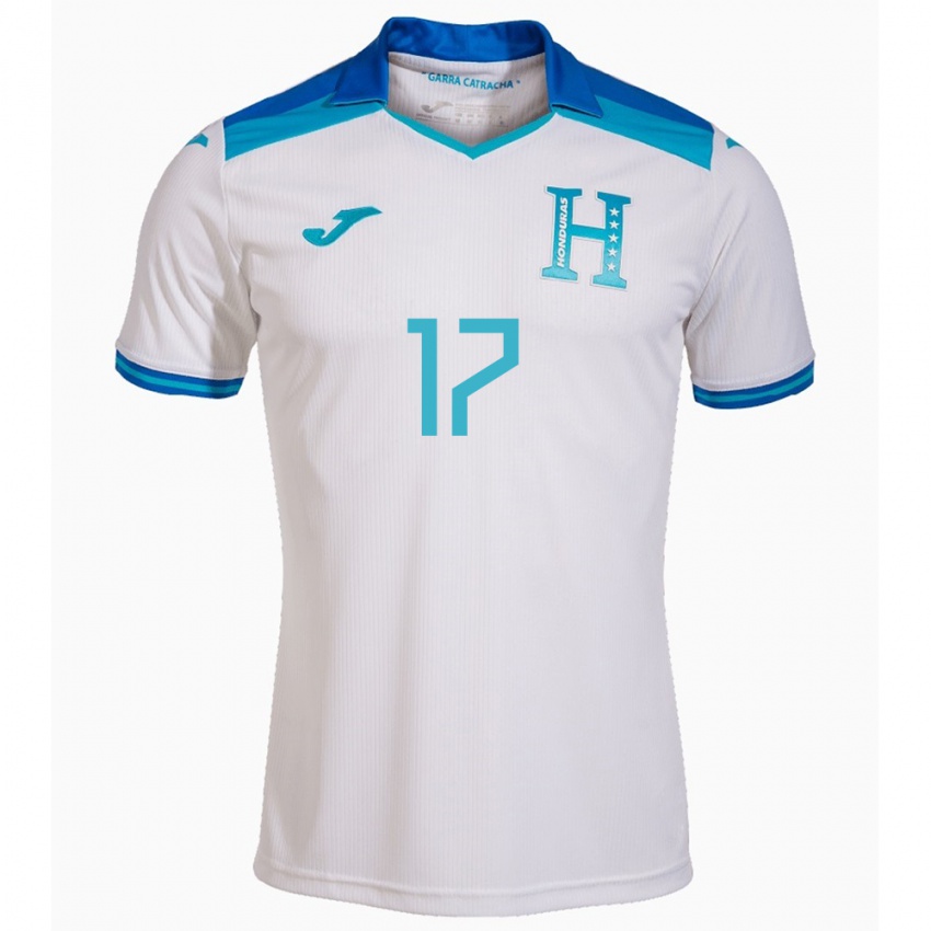 Kinder Honduras Saúl Estrada #17 Weiß Heimtrikot Trikot 24-26 T-Shirt Österreich