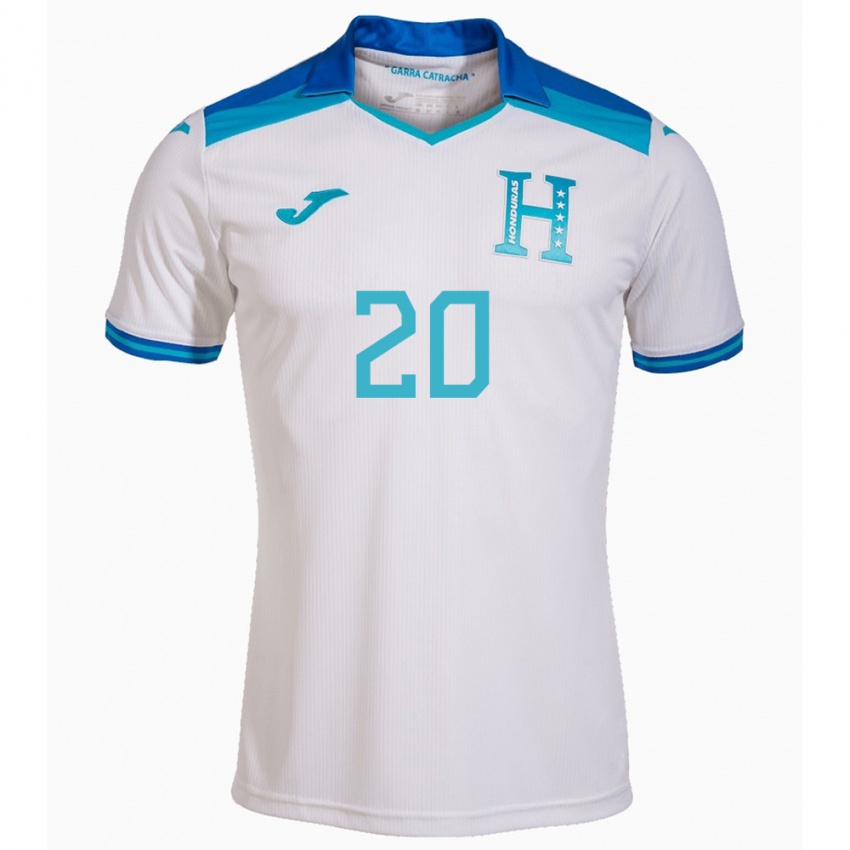 Kinder Honduras Alessandro Maldonado #20 Weiß Heimtrikot Trikot 24-26 T-Shirt Österreich