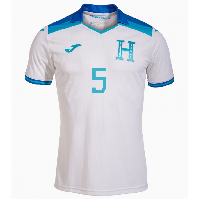 Kinder Honduras Julián Martínez #5 Weiß Heimtrikot Trikot 24-26 T-Shirt Österreich