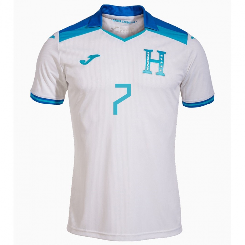 Kinder Honduras José Pinto #7 Weiß Heimtrikot Trikot 24-26 T-Shirt Österreich