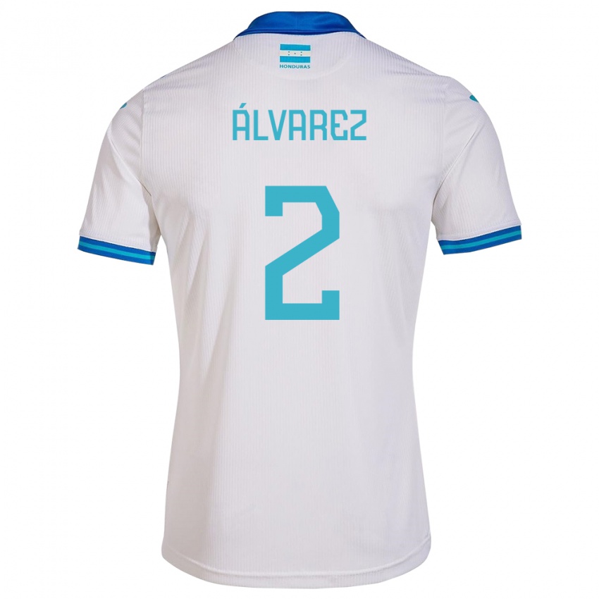 Kinder Honduras Kevin Álvarez #2 Weiß Heimtrikot Trikot 24-26 T-Shirt Österreich