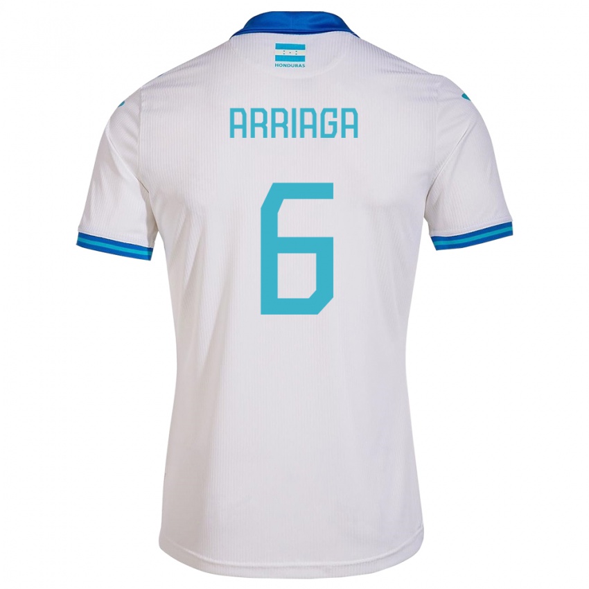 Kinder Honduras Javier Arriaga #6 Weiß Heimtrikot Trikot 24-26 T-Shirt Österreich