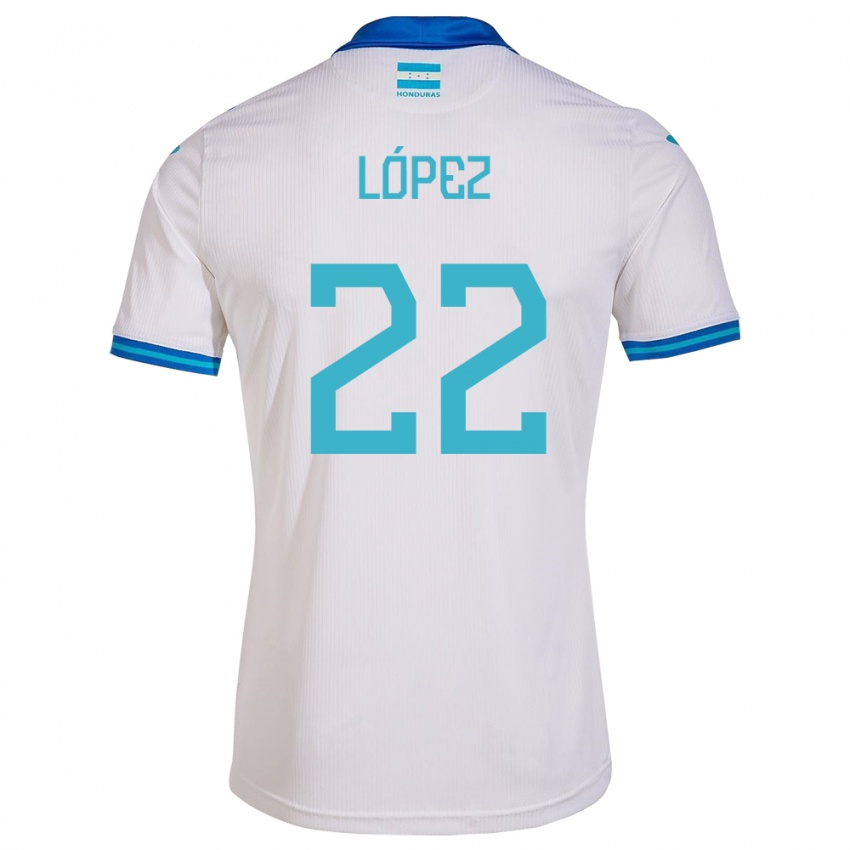 Kinder Honduras Luis López #22 Weiß Heimtrikot Trikot 24-26 T-Shirt Österreich