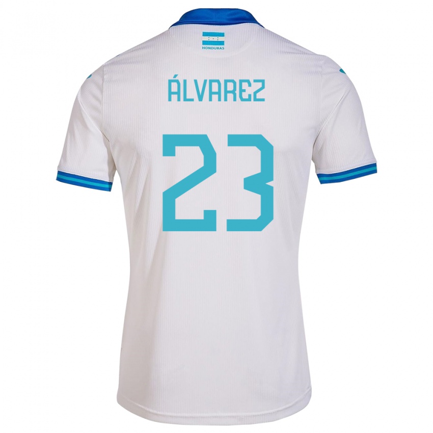 Kinder Honduras Jorge Álvarez #23 Weiß Heimtrikot Trikot 24-26 T-Shirt Österreich