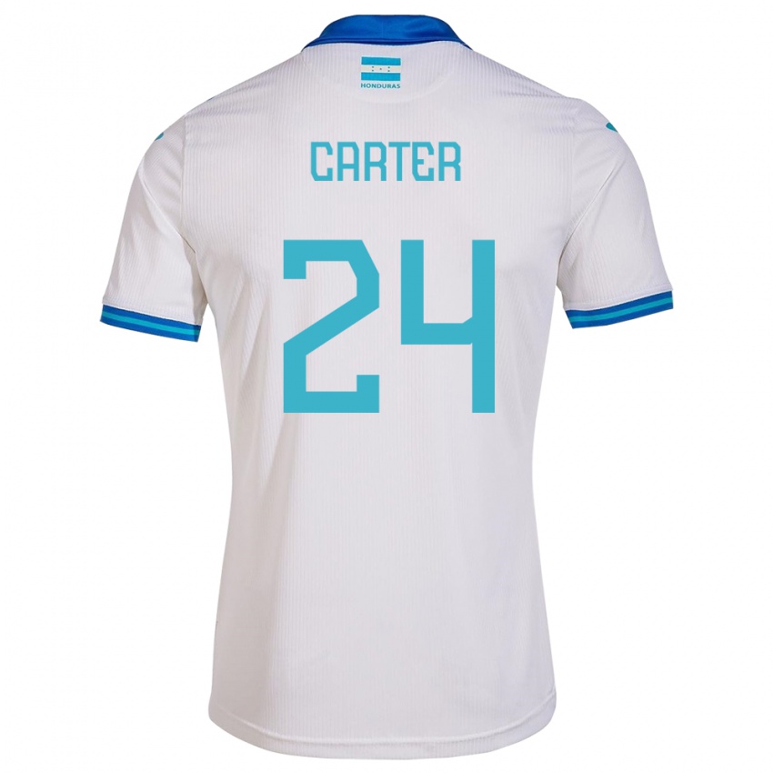 Kinder Honduras Daniel Carter #24 Weiß Heimtrikot Trikot 24-26 T-Shirt Österreich