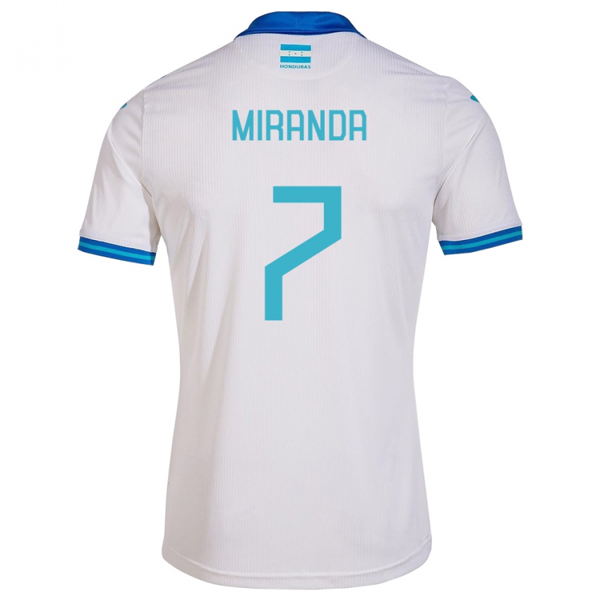 Kinder Honduras Jeffry Miranda #7 Weiß Heimtrikot Trikot 24-26 T-Shirt Österreich