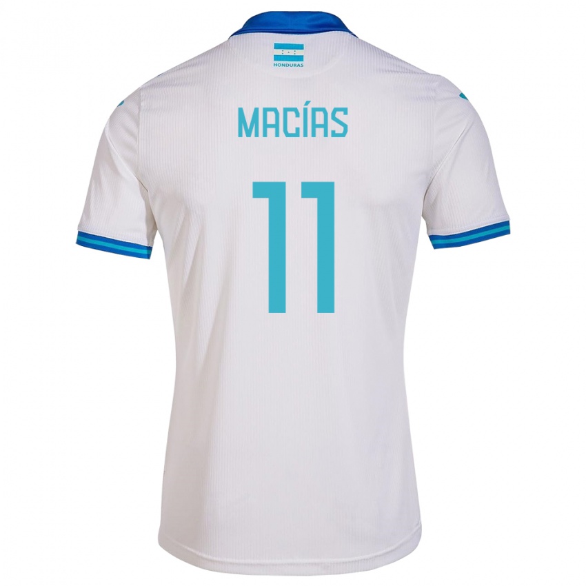 Kinder Honduras Jefryn Macías #11 Weiß Heimtrikot Trikot 24-26 T-Shirt Österreich