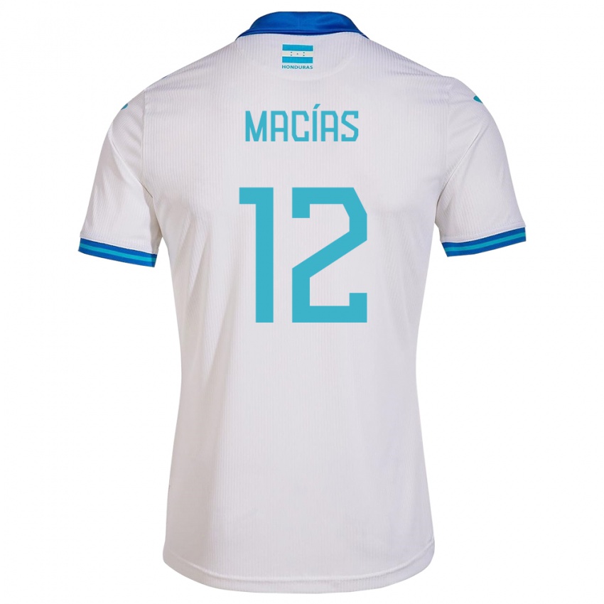 Kinder Honduras Owen Macías #12 Weiß Heimtrikot Trikot 24-26 T-Shirt Österreich