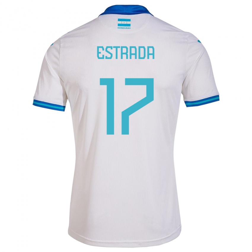 Kinder Honduras Saúl Estrada #17 Weiß Heimtrikot Trikot 24-26 T-Shirt Österreich