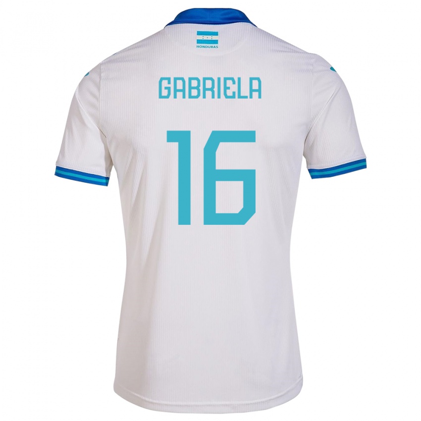 Kinder Honduras Gabriela García #16 Weiß Heimtrikot Trikot 24-26 T-Shirt Österreich