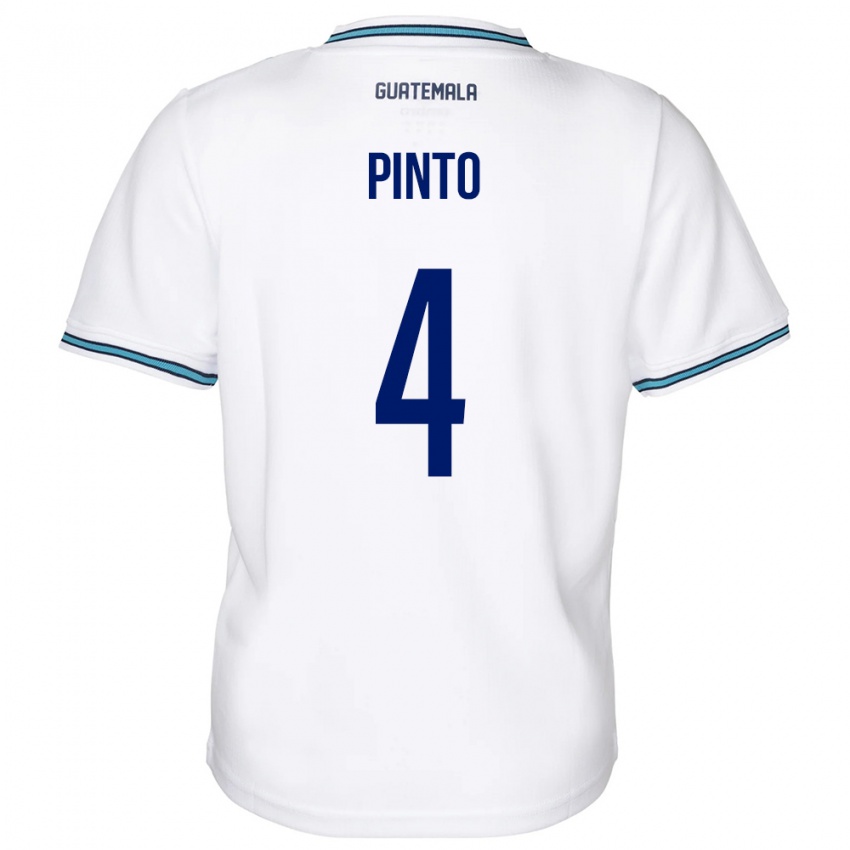 Kinder Guatemala José Carlos Pinto #4 Weiß Heimtrikot Trikot 24-26 T-Shirt Österreich