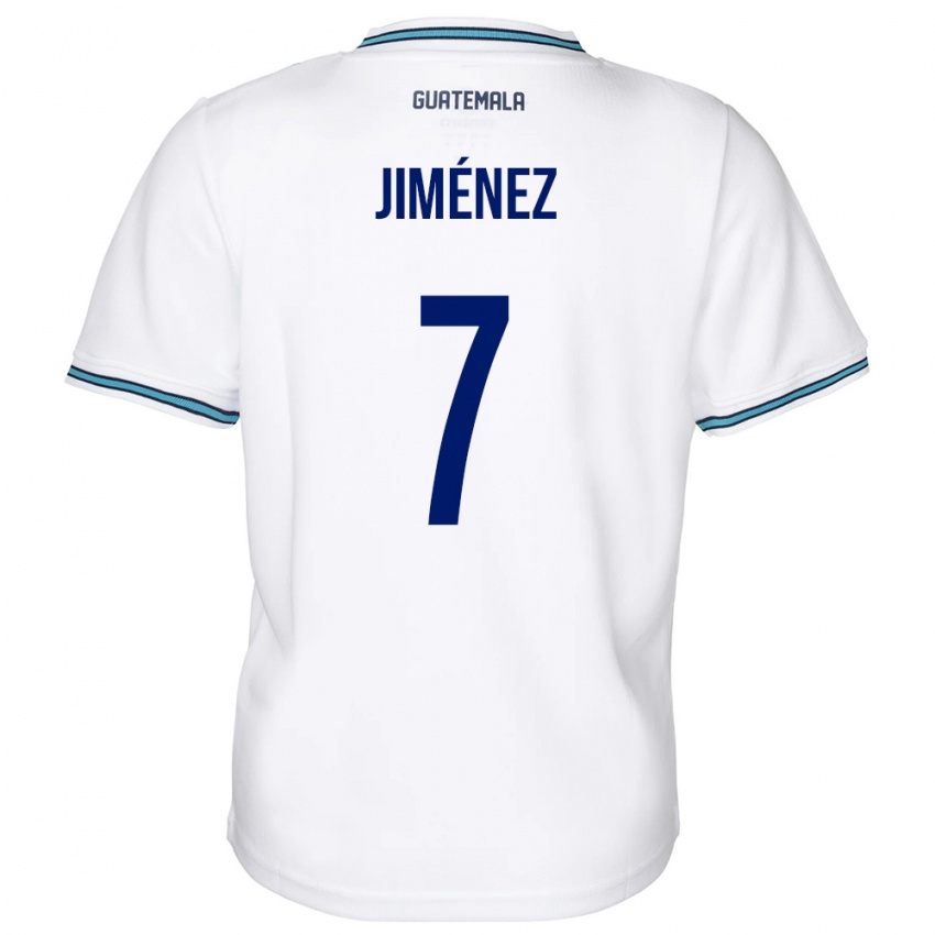 Kinder Guatemala Cristian Jiménez #7 Weiß Heimtrikot Trikot 24-26 T-Shirt Österreich