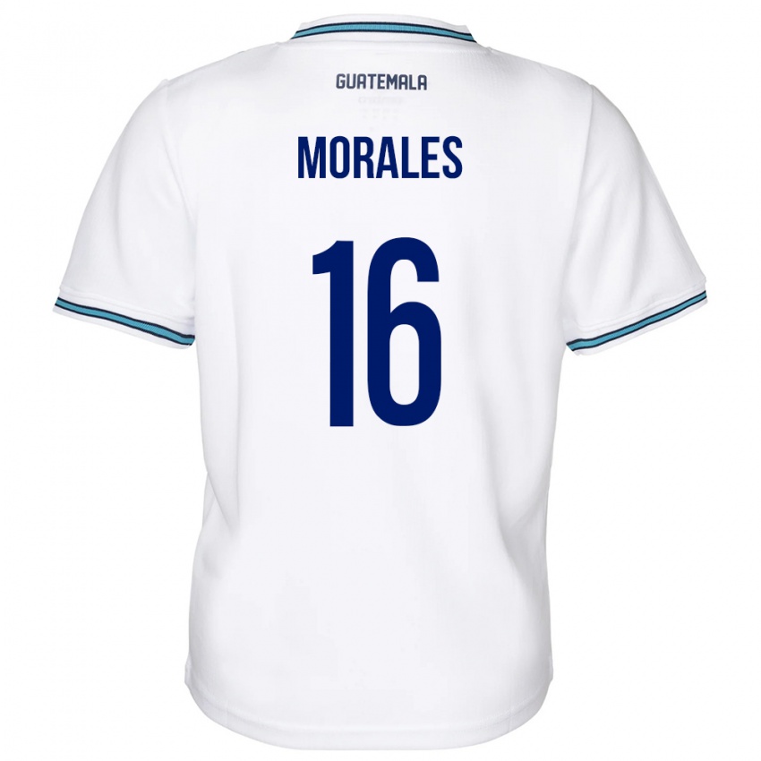 Kinder Guatemala José Morales #16 Weiß Heimtrikot Trikot 24-26 T-Shirt Österreich