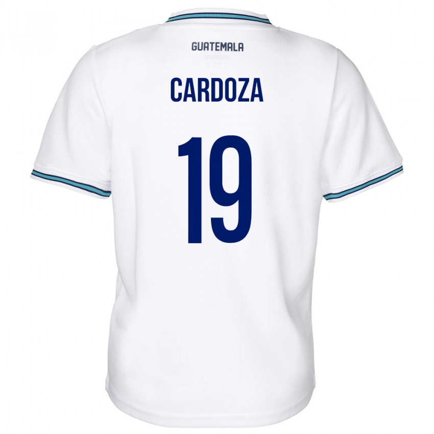 Kinder Guatemala Elmer Cardoza #19 Weiß Heimtrikot Trikot 24-26 T-Shirt Österreich