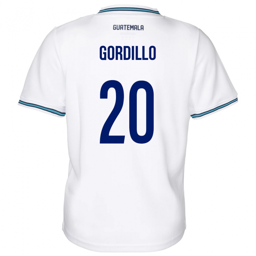 Kinder Guatemala Gerardo Gordillo #20 Weiß Heimtrikot Trikot 24-26 T-Shirt Österreich