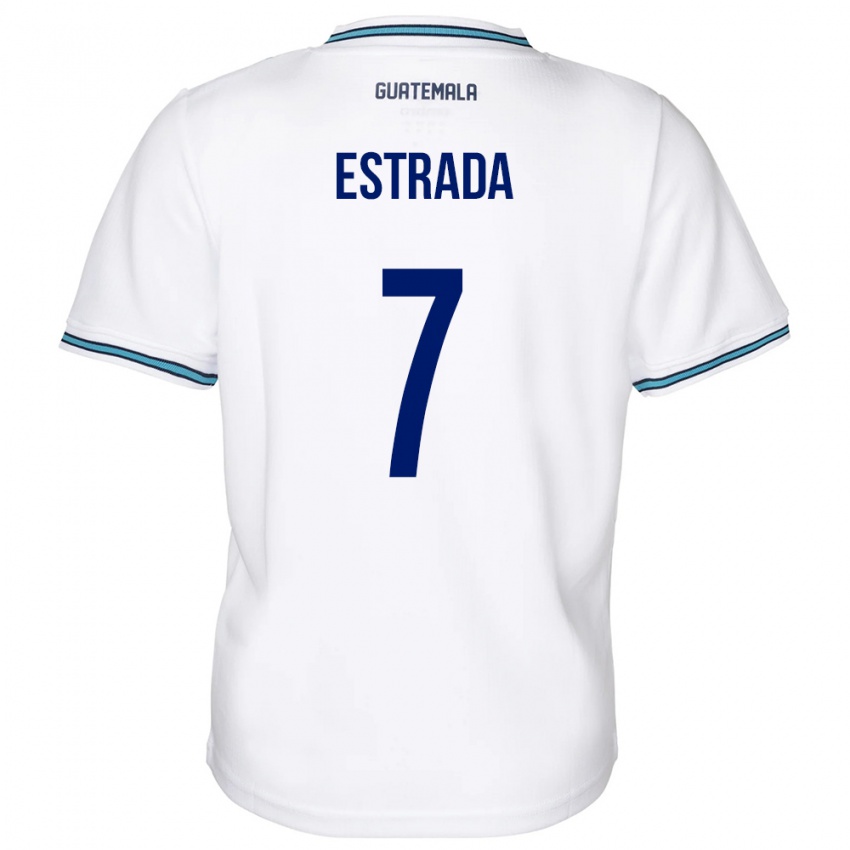 Kinder Guatemala Javier Estrada #7 Weiß Heimtrikot Trikot 24-26 T-Shirt Österreich