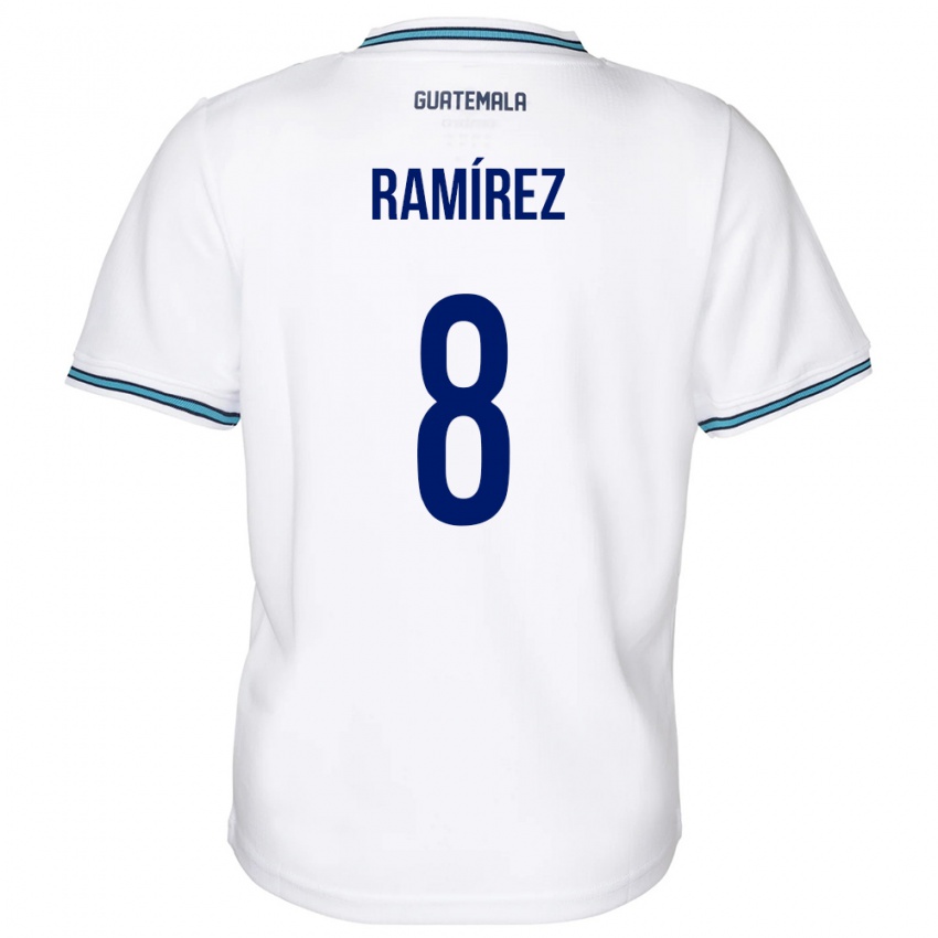 Kinder Guatemala Dennis Ramírez #8 Weiß Heimtrikot Trikot 24-26 T-Shirt Österreich