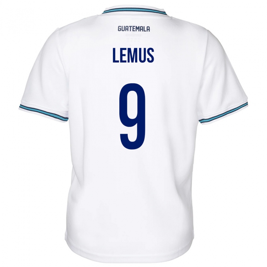 Kinder Guatemala Erick Lemus #9 Weiß Heimtrikot Trikot 24-26 T-Shirt Österreich