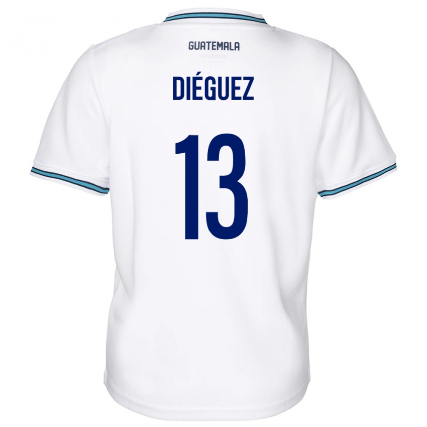 Kinder Guatemala Jonathan Diéguez #13 Weiß Heimtrikot Trikot 24-26 T-Shirt Österreich