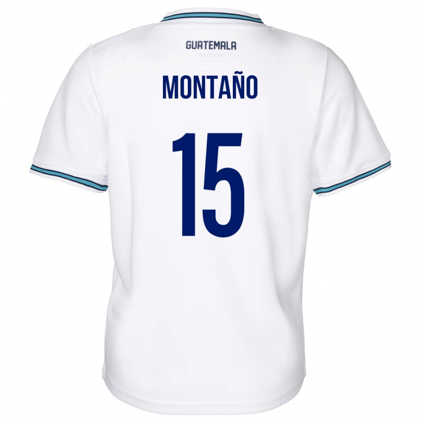 Kinder Guatemala Figo Montaño #15 Weiß Heimtrikot Trikot 24-26 T-Shirt Österreich