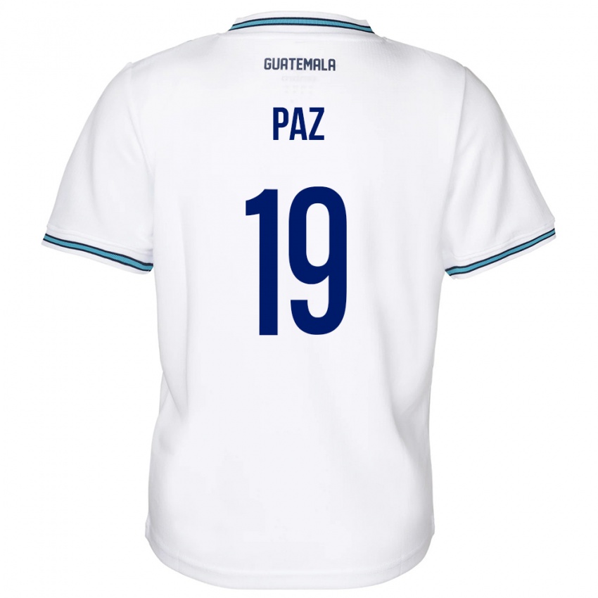 Kinder Guatemala Vidal Paz #19 Weiß Heimtrikot Trikot 24-26 T-Shirt Österreich