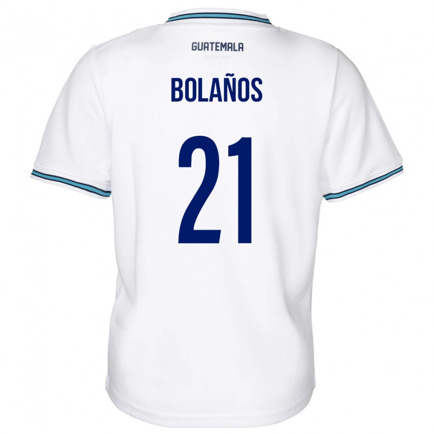 Kinder Guatemala Diego Bolaños #21 Weiß Heimtrikot Trikot 24-26 T-Shirt Österreich