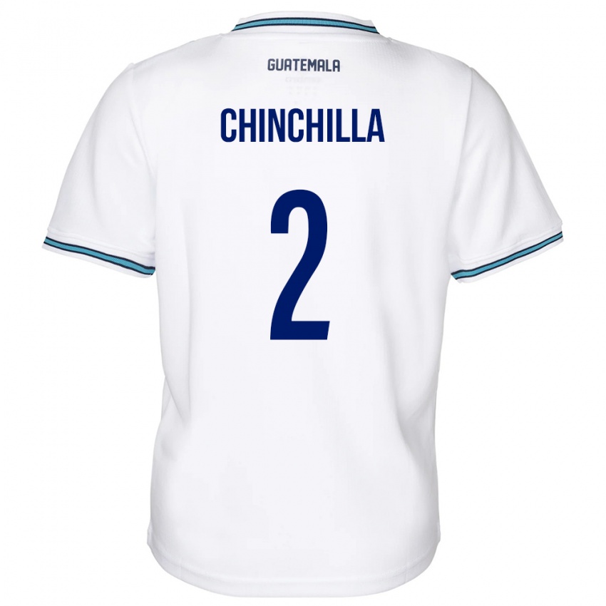 Kinder Guatemala Nicolás Chinchilla #2 Weiß Heimtrikot Trikot 24-26 T-Shirt Österreich