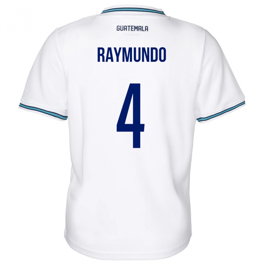 Kinder Guatemala Cristopher Raymundo #4 Weiß Heimtrikot Trikot 24-26 T-Shirt Österreich