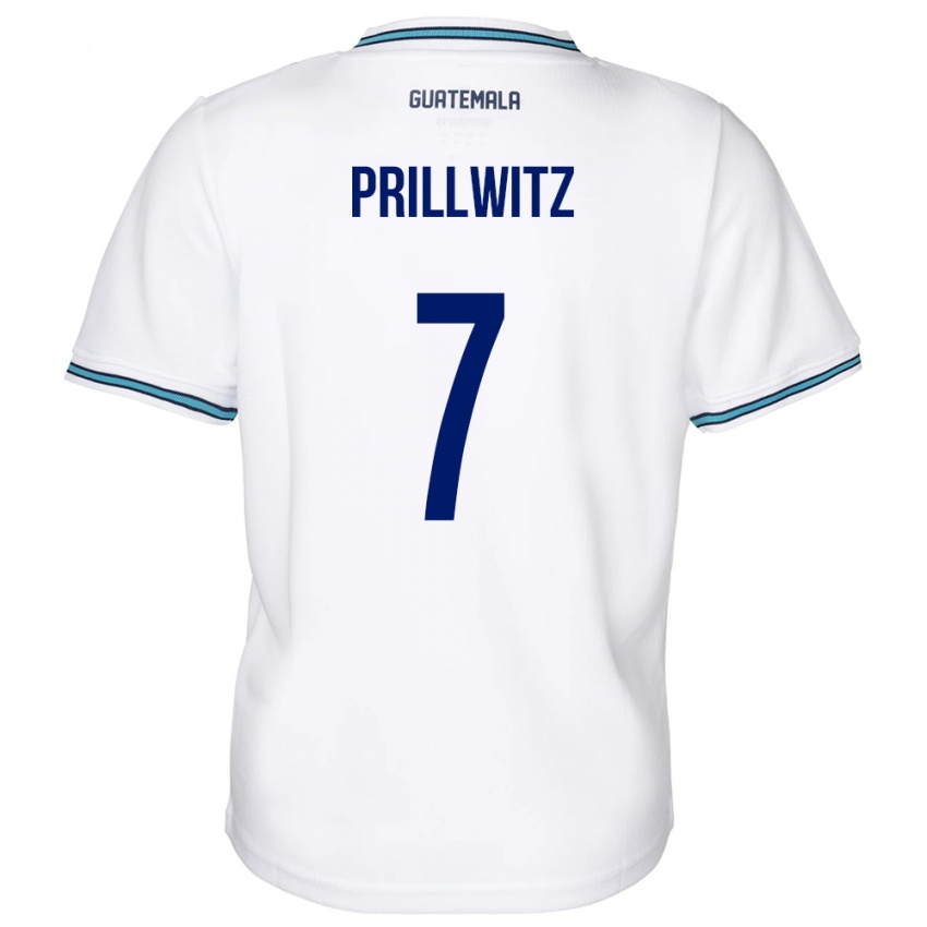 Kinder Guatemala Héctor Prillwitz #7 Weiß Heimtrikot Trikot 24-26 T-Shirt Österreich