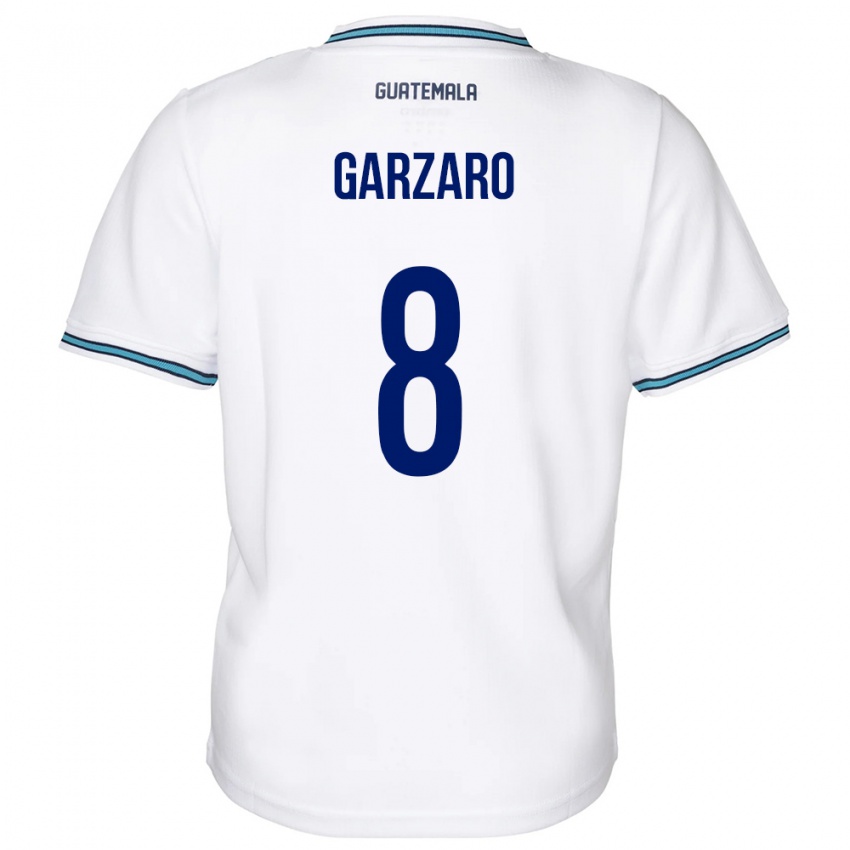 Kinder Guatemala Santiago Garzaro #8 Weiß Heimtrikot Trikot 24-26 T-Shirt Österreich