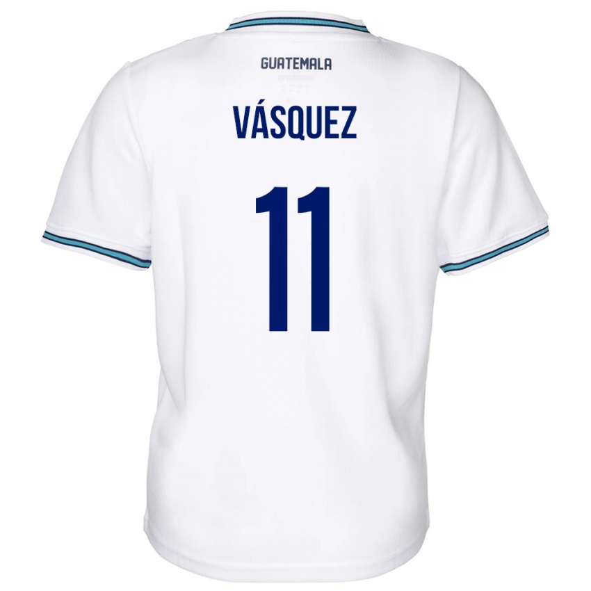 Kinder Guatemala Gabino Vásquez #11 Weiß Heimtrikot Trikot 24-26 T-Shirt Österreich