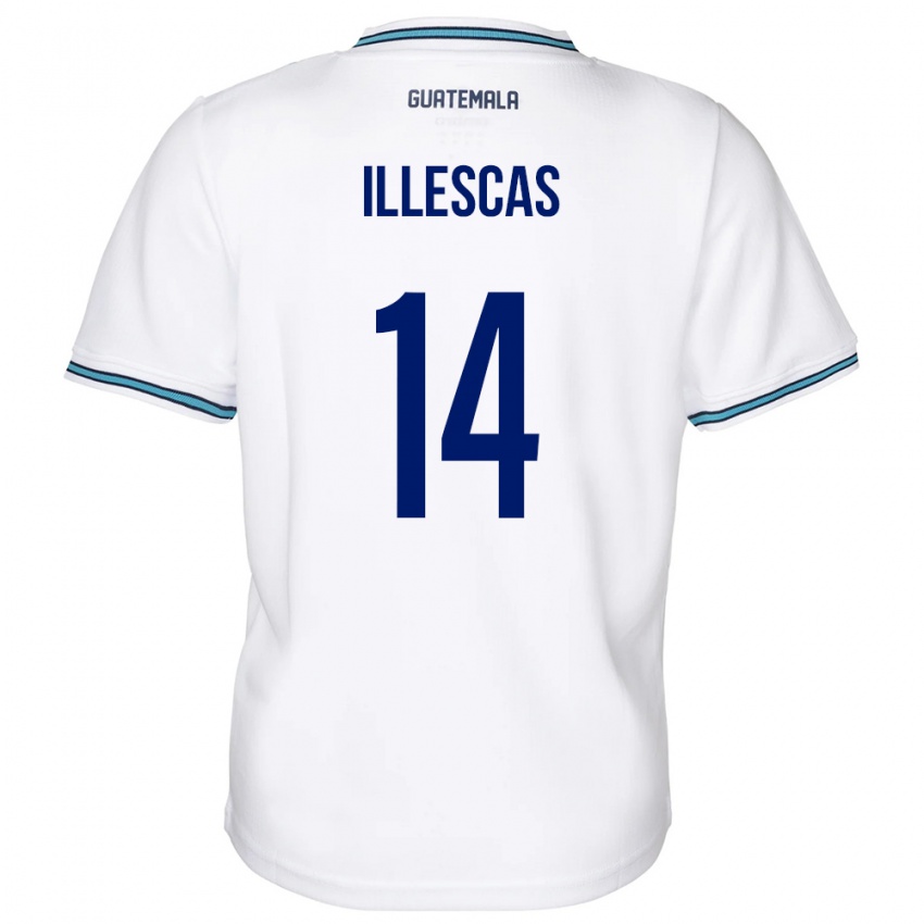 Kinder Guatemala Kevin Illescas #14 Weiß Heimtrikot Trikot 24-26 T-Shirt Österreich